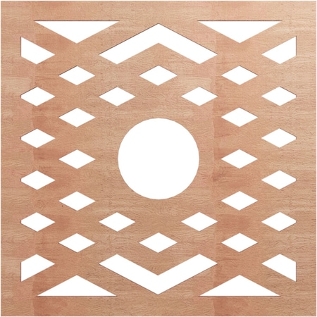 Ekena Millwork Chevron Wood Fretwork Pierced Ceiling Medallion, Cherry, 22"OD x 5 3/4"ID x 1/4"T CMWP22X22X0250CHCH